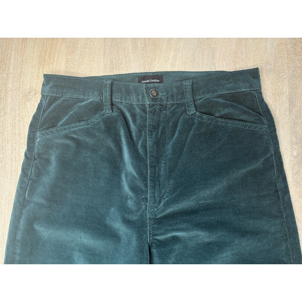Favorite Daughter The Mischa Wide Leg Velveteen Pants in Hayward Green Size 30 - Picture 4 of 14